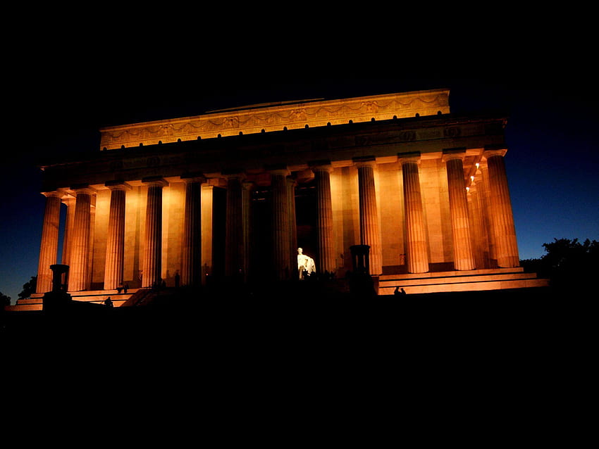 Lincoln Memorial bei Nacht 47062 HD-Hintergrundbild