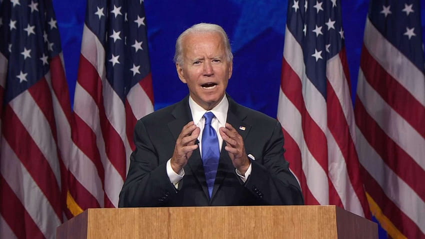 DNC 2020 4. Gün: Joe Biden adaylığı kabul etti, Amerikalıları 'ulusun ruhu için savaşa' katılmaya çağırdı, Joe Biden ABD Başkanı HD duvar kağıdı