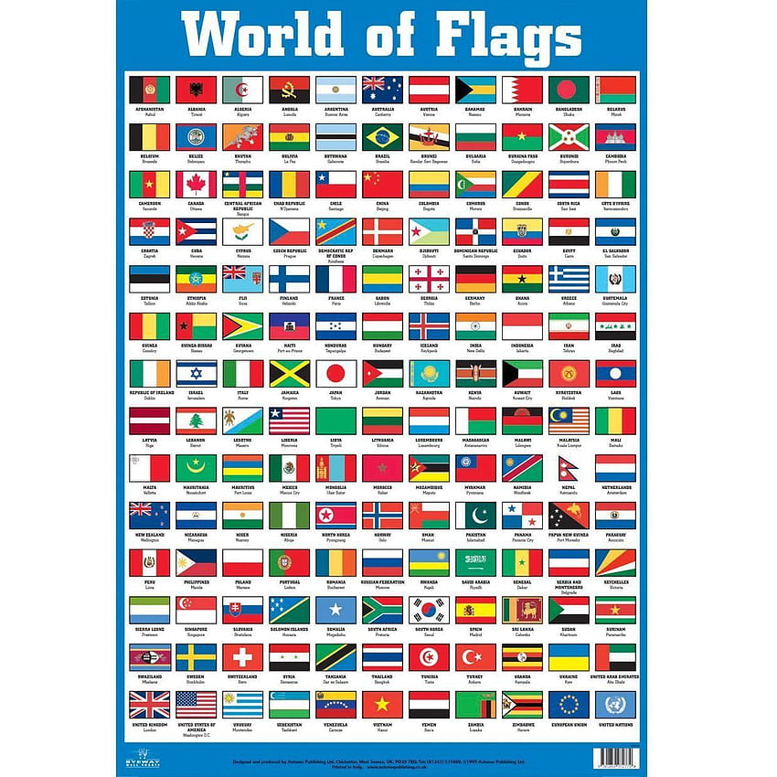 Flagi świata z nazwami, flagi świata Tapeta na telefon HD