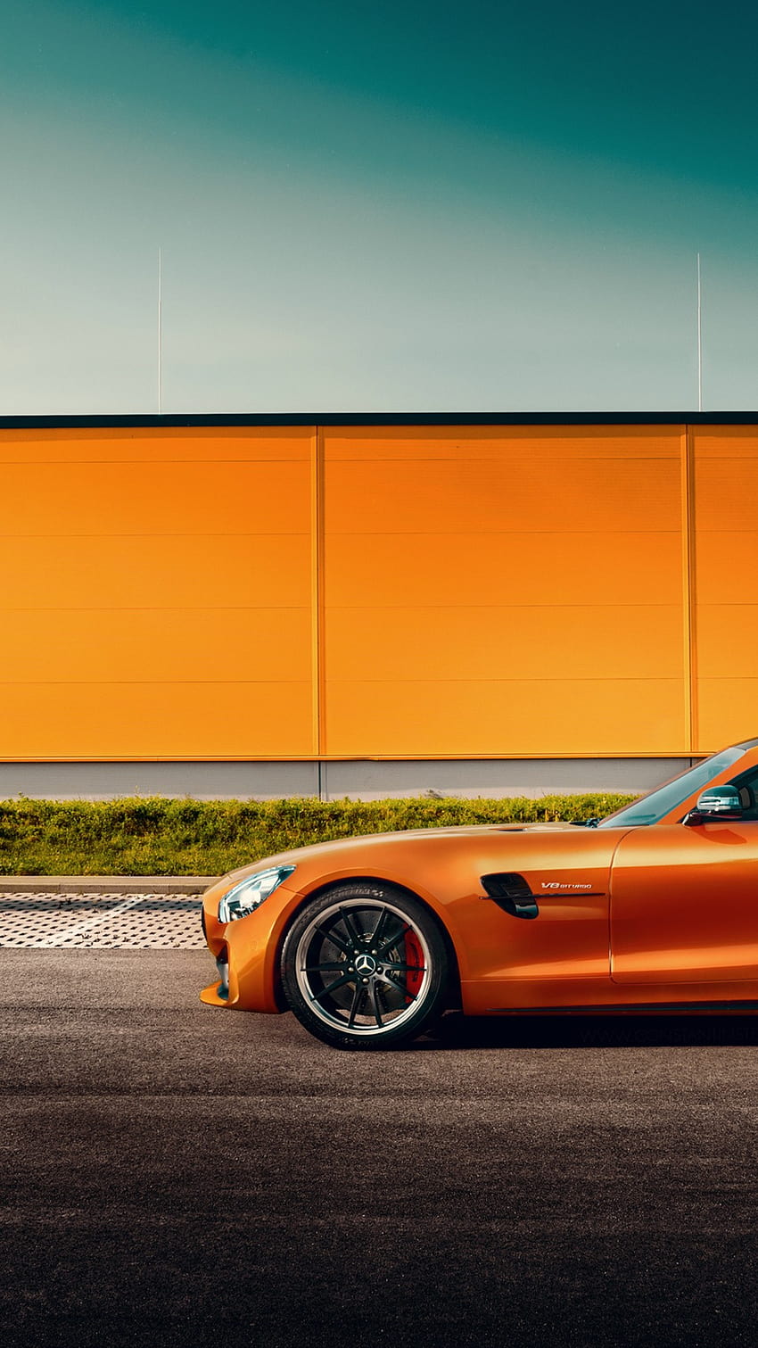 Orange Mercedes Benz Amg GT iPhone wallpaper ponsel HD