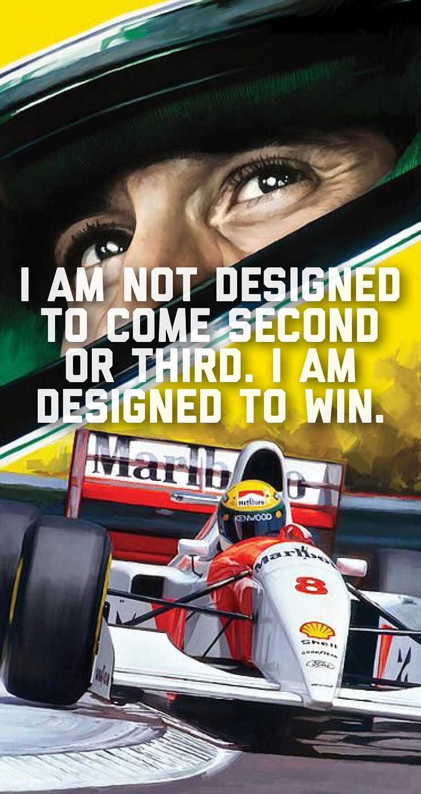 A phone with a quote from Senna, f1 quotes HD phone wallpaper