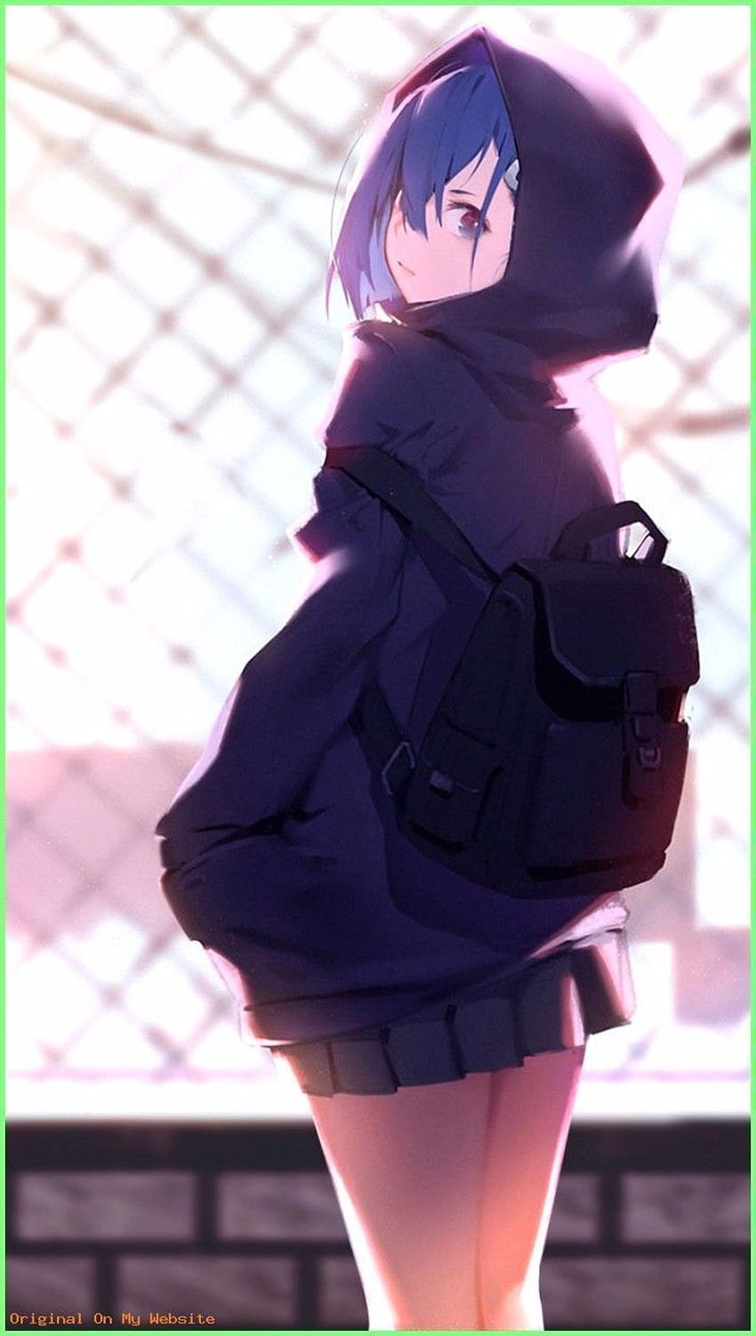 Anime Boy with Purple hoodie  Minecraft Skin
