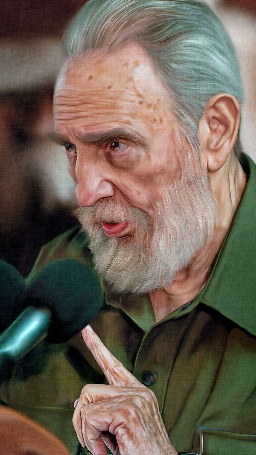 Men Old man mic Fidel Castro bearded Celebrities 1080x1920, beard men mobile HD phone wallpaper