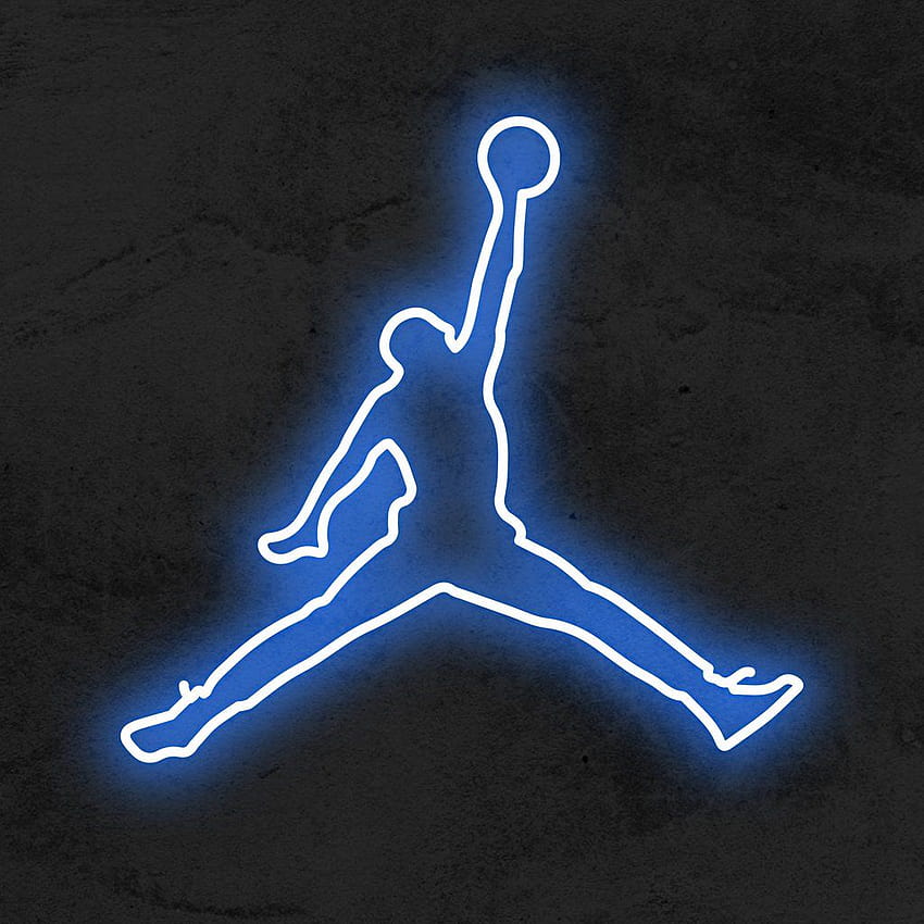 Letrero LED de neón Jumpman, michael jordan neon fondo de pantalla del teléfono