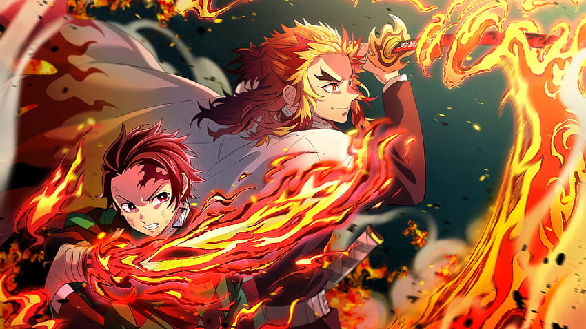 Không chỉ có thể cầm kiếm với đầy sức mạnh, Tanjiro và Kyojuro Rengoku còn có được khả năng điều khiển vật chất bằng lửa. Hãy xem bức ảnh liên quan để tận hưởng khoảnh khắc lửa bùng lên và cảm nhận sức mạnh đáng kinh ngạc của họ!