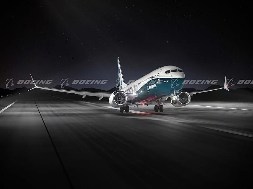 6 Boeing 737 800 Night, boeing 737 макс HD тапет