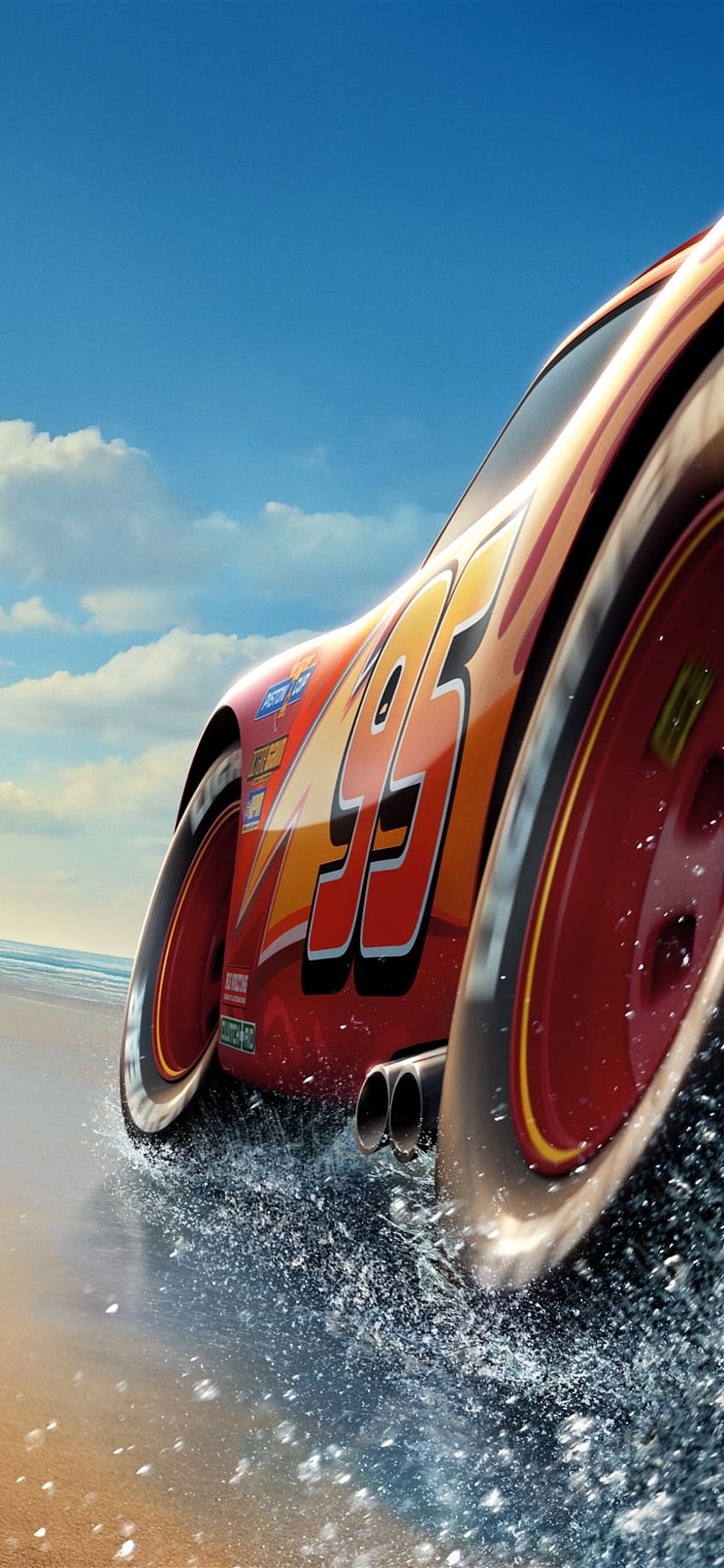 Cars 3, Lightning McQueen, beach, sea 7680x4320 U, rayo mcqueen HD phone wallpaper
