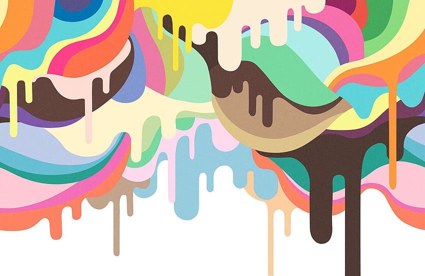 Dripping Ice Cream, paint dripping HD wallpaper | Pxfuel