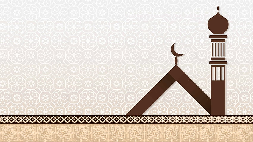 현대 모스크 실루엣과 이슬람 배경입니다. 반복되는 애니메이션, 배경 이슬람 HD 월페이퍼