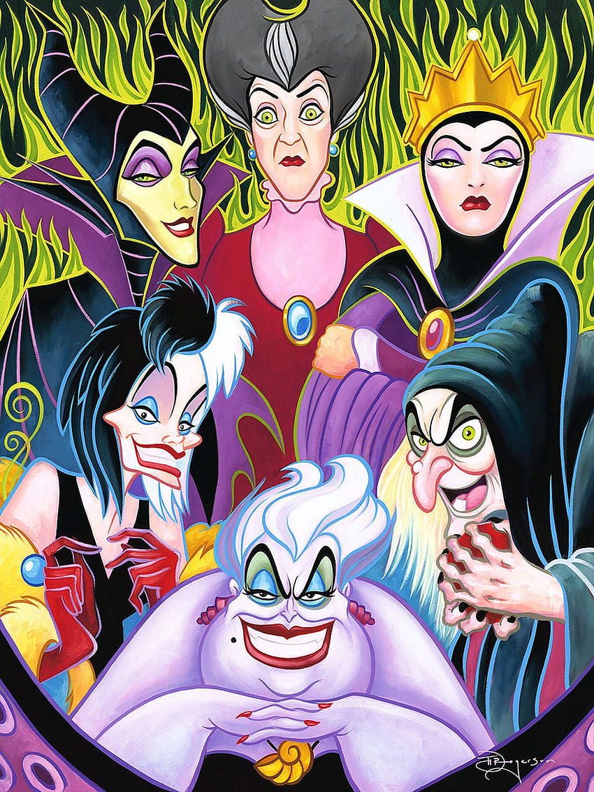 Disney female villains cross stitch pattern HD phone wallpaper