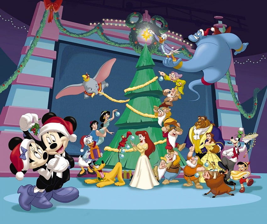Przypnij do Disney!, świąteczni bohaterowie Disneya Tapeta HD