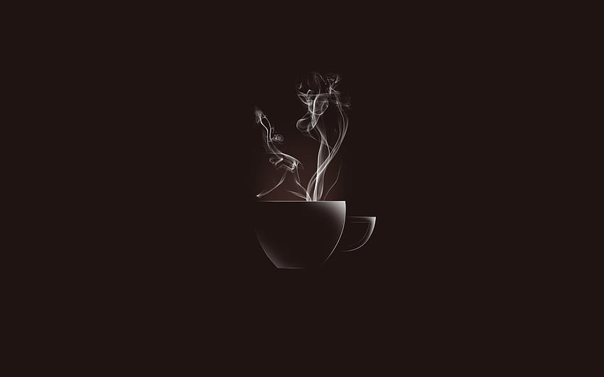 4 Kaffeetassen-Hintergründe, schwarzer Kaffee HD-Hintergrundbild
