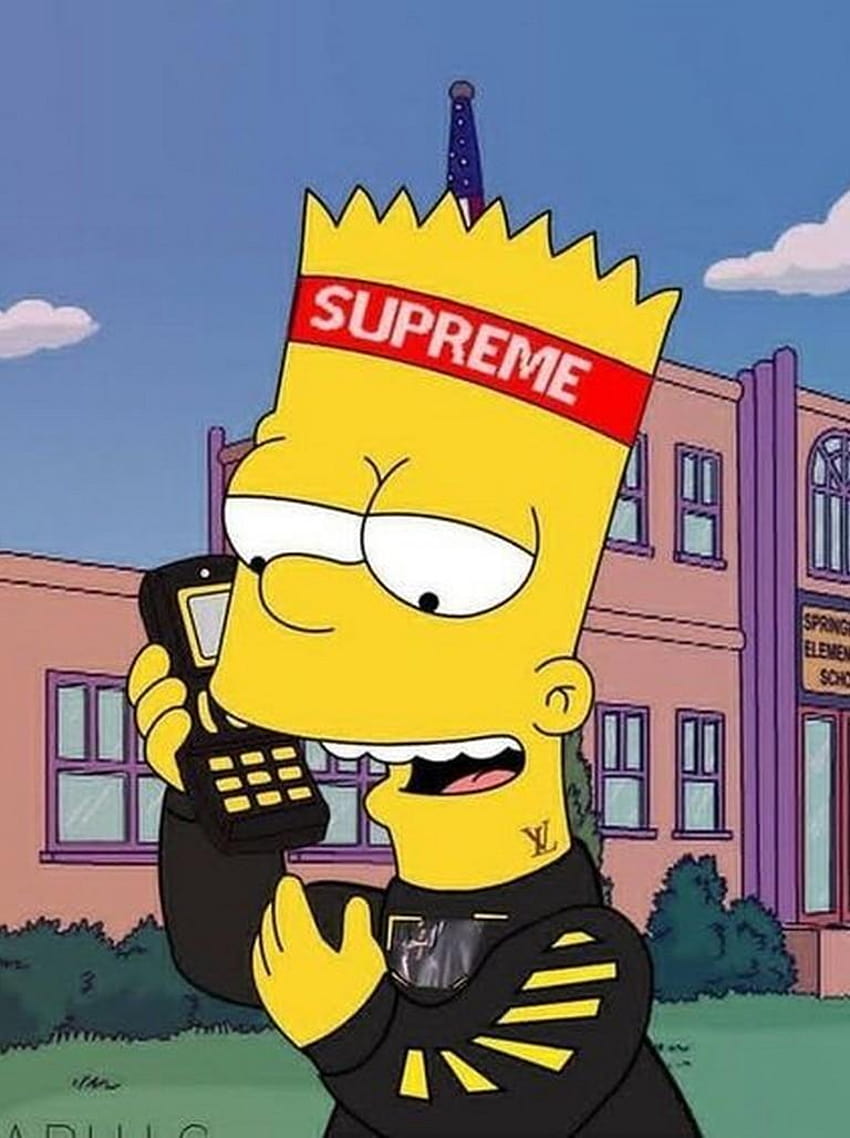 Supreme X Bart Simpson for Android, supreme bart simpson HD phone wallpaper