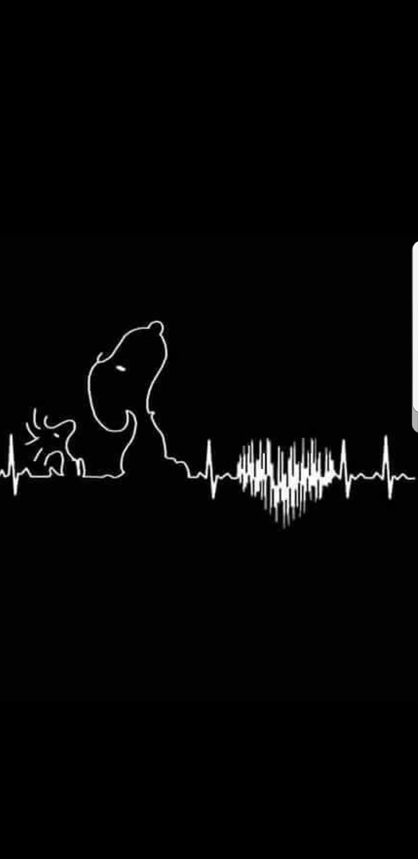Batimentos cardíacos de Snoopy e Woodstock, batimentos cardíacos Papel de parede de celular HD