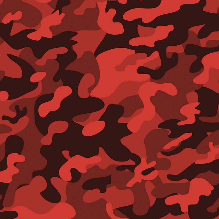 Motif camo rouge noir, red camouflage HD phone wallpaper