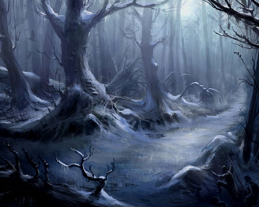 Gothic Fantasy Fantasy, gotycka fantazja zimowa Tapeta HD