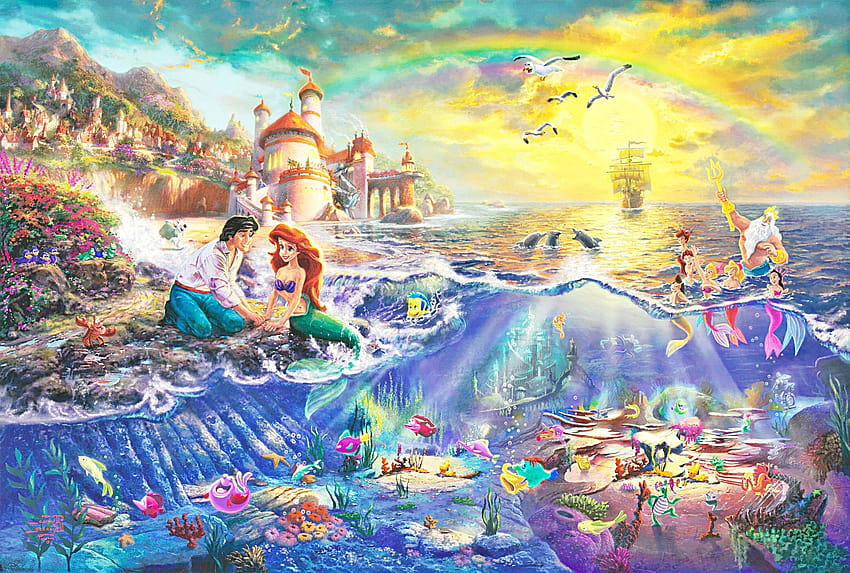 Little, Mermaid, Disney, Fantasy, Animation, Cartoon, Adventure, Family, 1littlemermaid, Ariel, Princess, Ocean, Sea / and Mobile Backgrounds, disney macbook fondo de pantalla