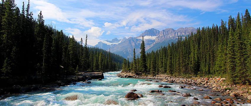 Rzeka w Parku Narodowym Banff w Kanadzie, Park Narodowy Banff Kanada Tapeta HD