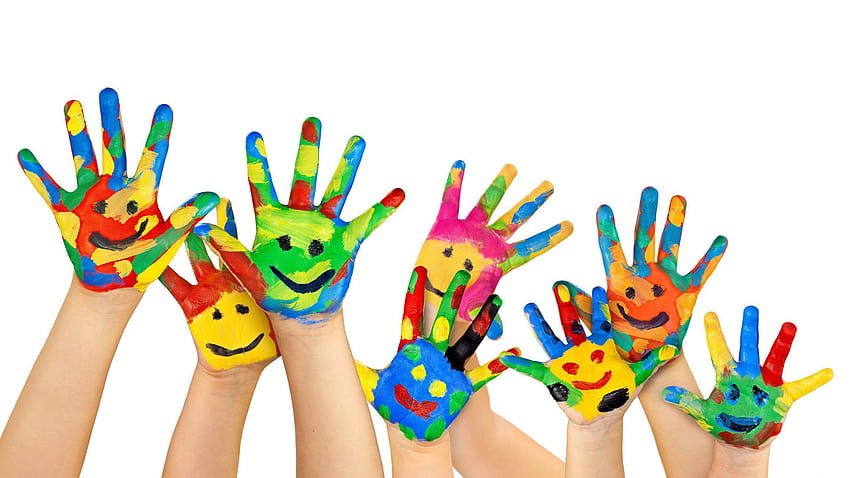 Smilies, Hands, Colorful, , graphy HD wallpaper