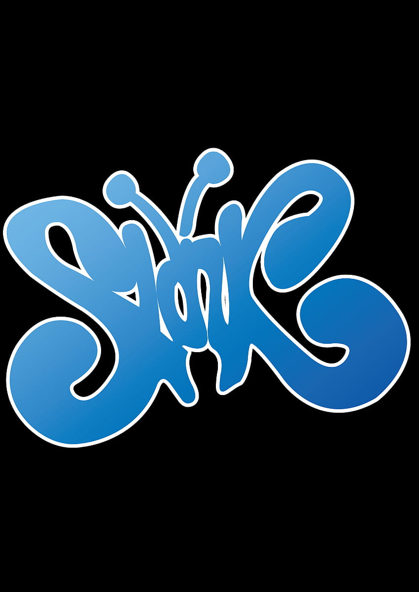 slank bleu texte bleu électrique logo police t shirt graphique illustration logo slank Fond d'écran de téléphone HD