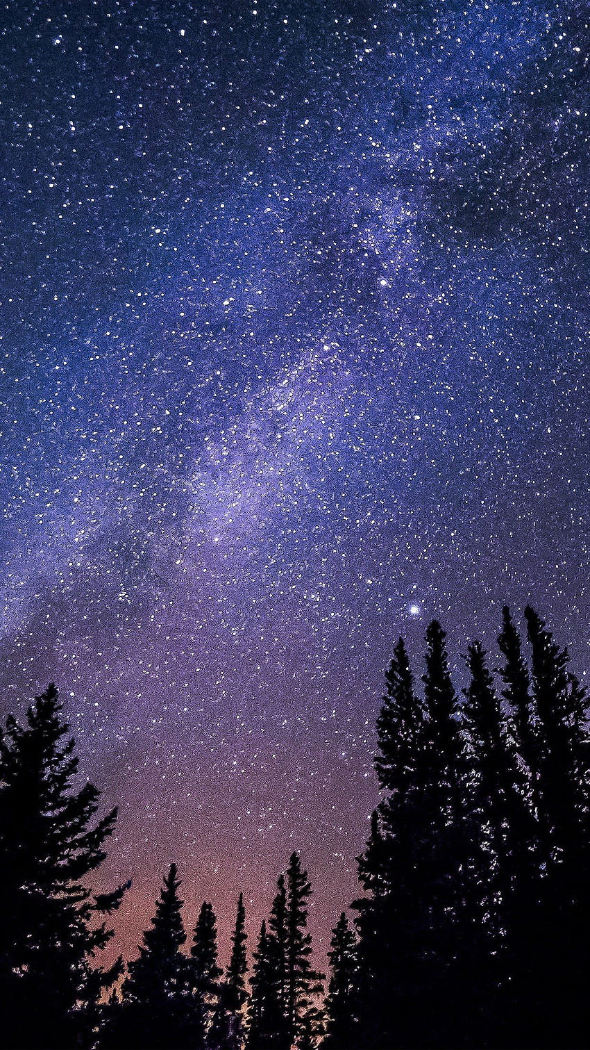 Night Sky Phone, estetica del cielo stellato blu Sfondo del telefono HD