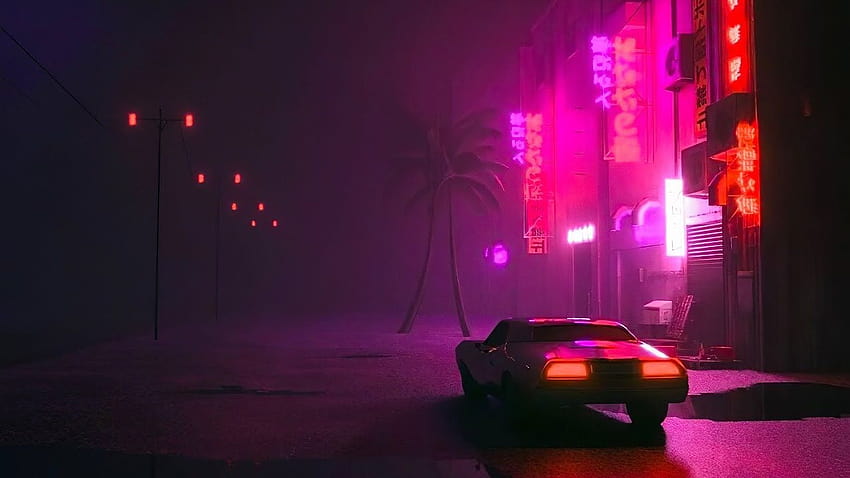 To the 80s. Synthwave Cyberpunk Backgrounds, aesthetic 80s pc HD wallpaper