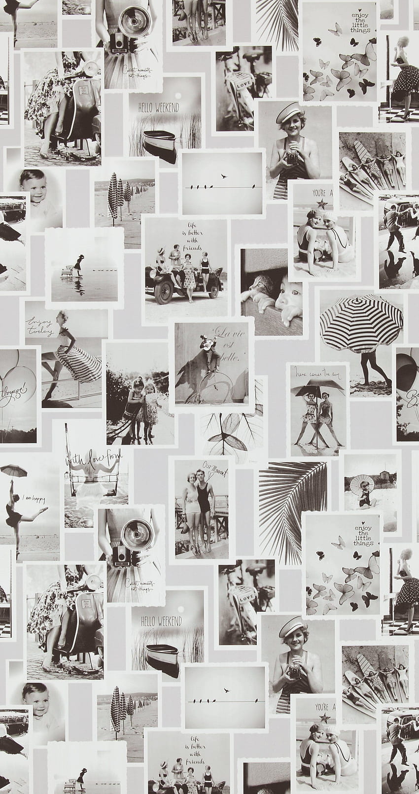 Black and White Memories R4347, black collage HD phone wallpaper