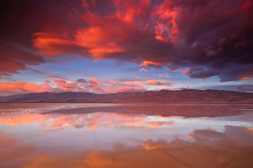 Death Valley National Park, Sunrise, Clouds, Nature HD wallpaper