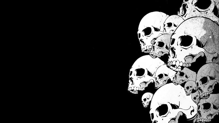 dark skull evil horror skulls art artwork skeleton d, aesthetic skull HD wallpaper