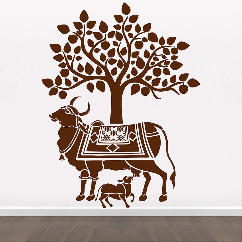 StickMe 'Kamdhenu Cow and Calf HD phone wallpaper