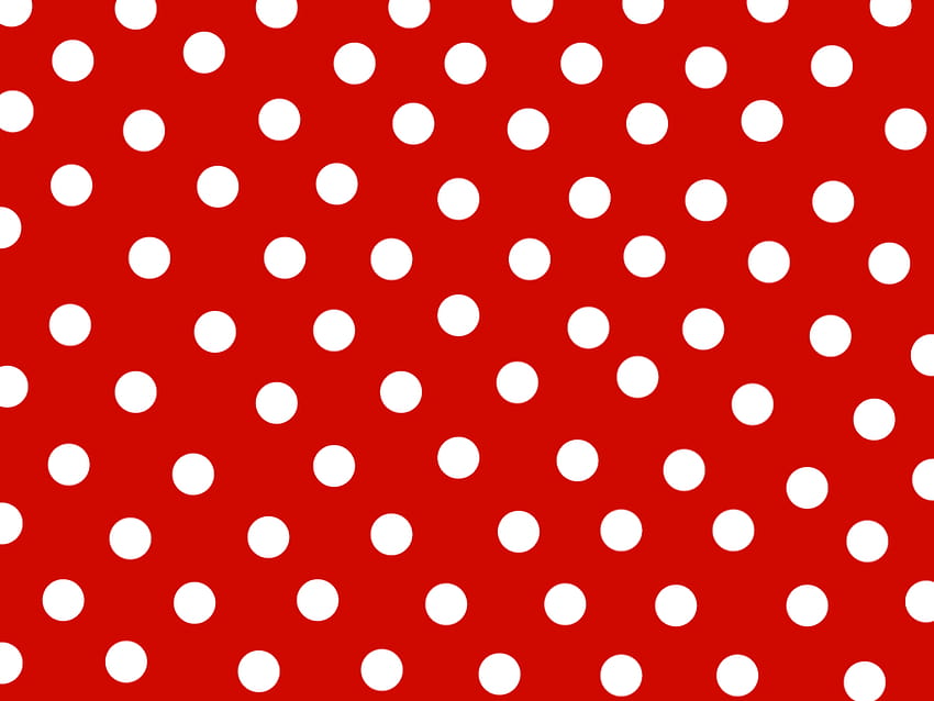 Red and White Polka Dot, red circle HD wallpaper