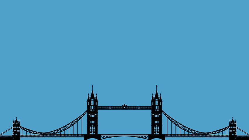 Blue Minimalist, minimalist london HD wallpaper