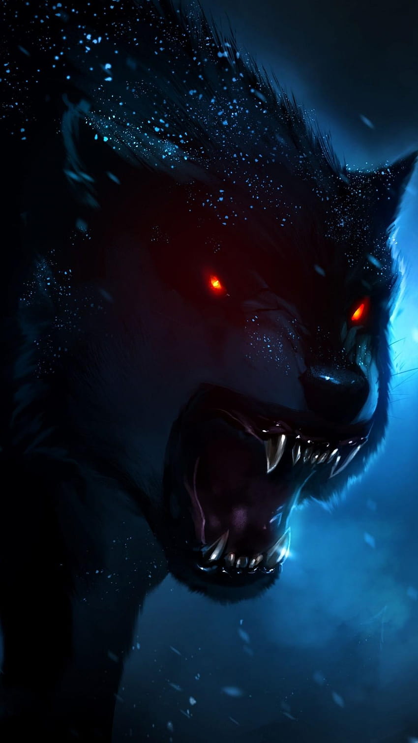 Scary for iPhone, haunted wolf HD phone wallpaper