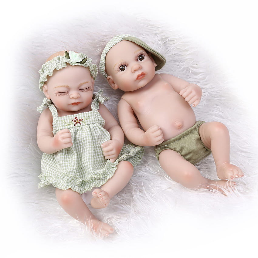 Бебешки играчки нетоксичен силикон reborn кукла мини сладка баня мека симулация куклена къща просветление играчки, reborn кукли HD тапет за телефон