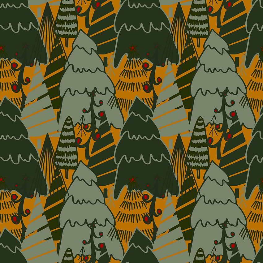 Christmas backgrounds vector seamless pattern of stylized Christmas trees. for wrapping paper, invitations, paper and cards, website backgrounds. New Year and Christmas festive forest conifer 4474986 Vector Art at Vecteezy, forest christmas trees HD phone wallpaper
