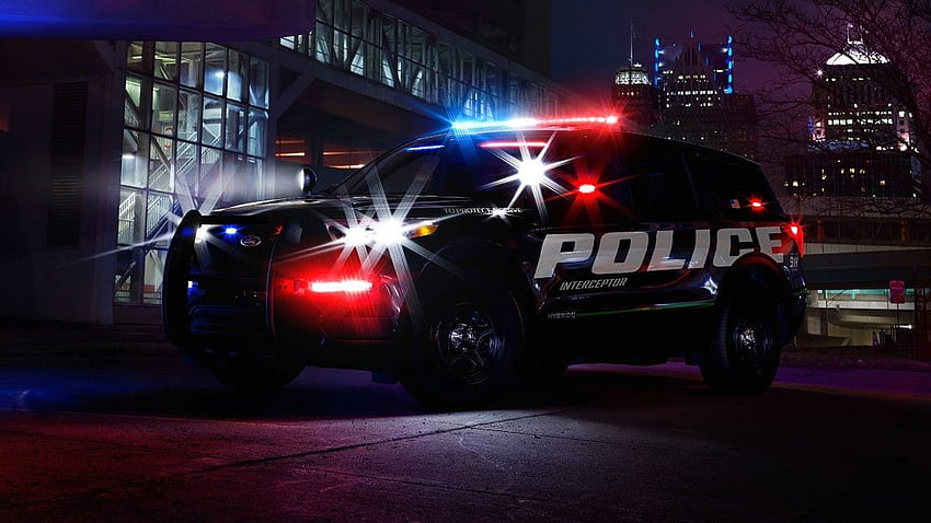 Der neue 2020 Ford Explorer Hybrid-SUV wurde zuerst als Polizeiauto, 2020 Ford Police Interceptor gehänselt HD-Hintergrundbild