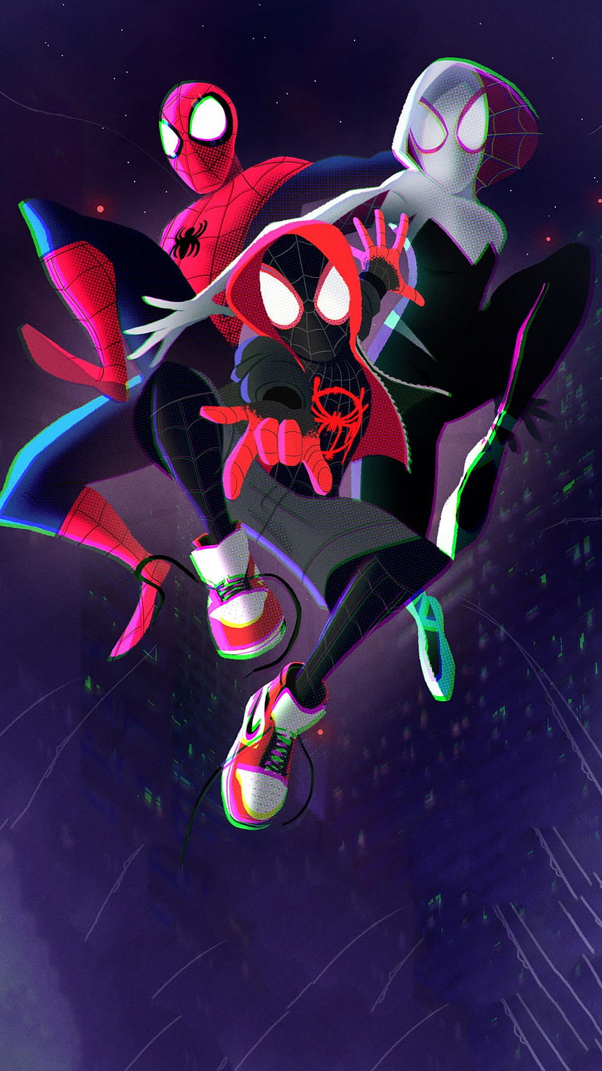 Miles Morales spider man into the spider verse [1440x2560] for your ,  Mobile & Tablet, miles and gwen HD phone wallpaper | Pxfuel
