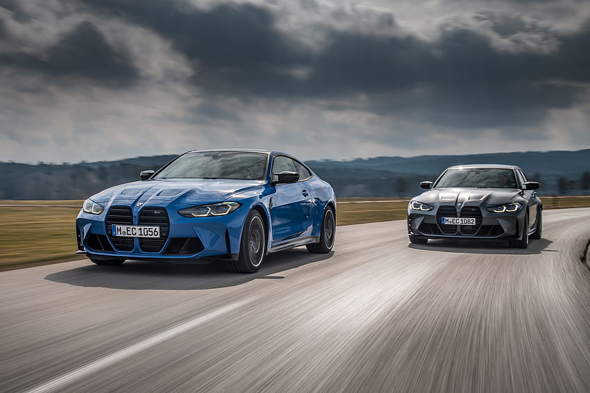 BMW M3 Competition xDrive ปี 2022 และ M4 Competition xDrive, BMW M3 ปี 2022 วอลล์เปเปอร์ HD