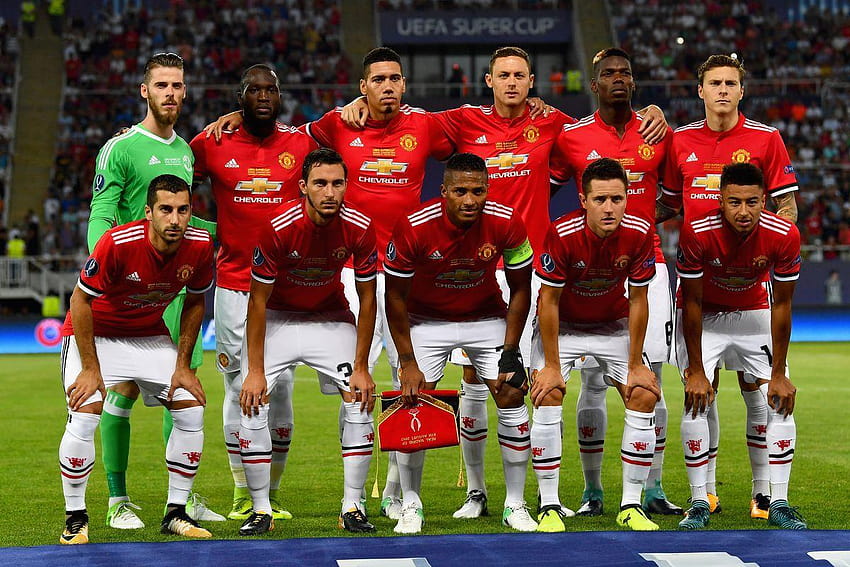 Manchester United Fc Team Squad 2017 Pics Panoramiczny, zespół Manchester United Tapeta HD