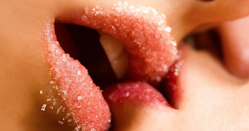 sugar lips kiss ultra » High quality walls, lips kiss close up HD wallpaper