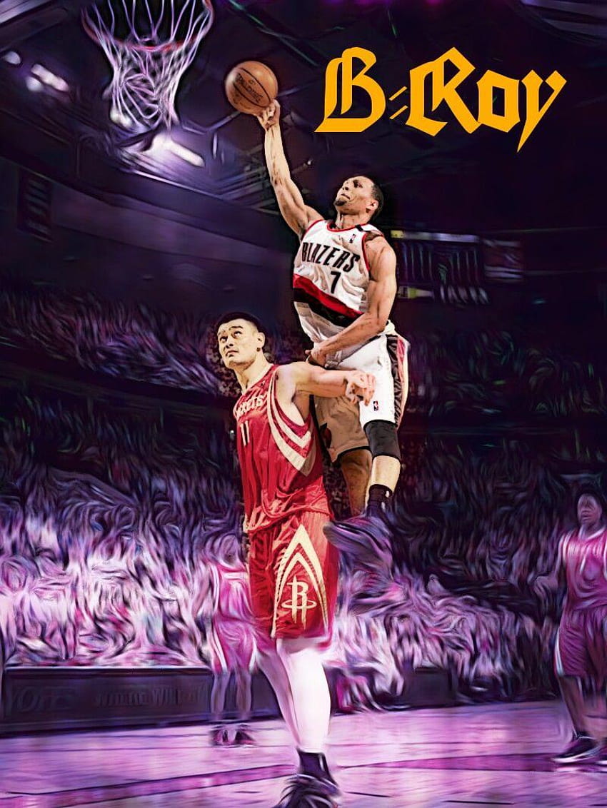 Brandon Roy Dunk sur Yao Ming Portland Trail Blazers Fond d'écran de téléphone HD