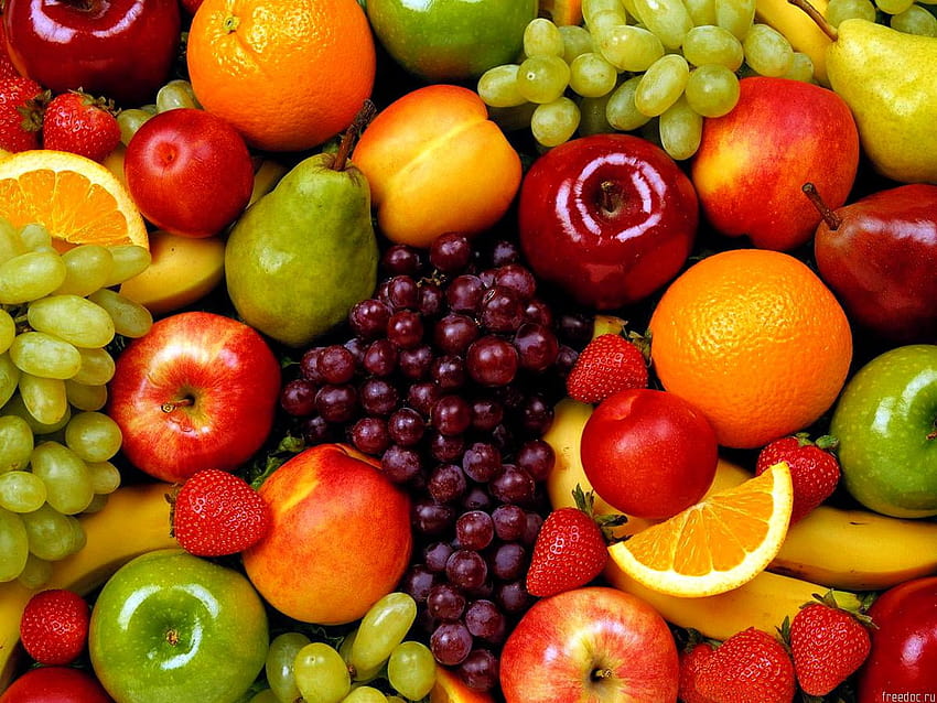 Sobremesa de frutas, comida local, fundos de frutas, frutas frescas papel de parede HD
