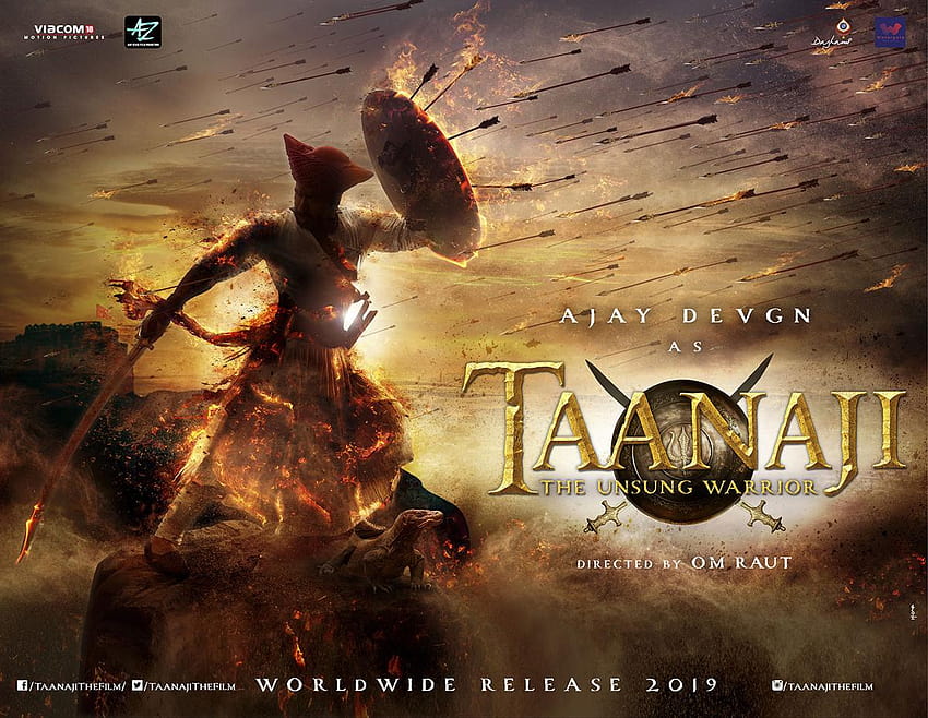 Ajay Devgn publie l'affiche 'Taanaji' sur les réseaux sociaux, tanaji malusare Fond d'écran HD