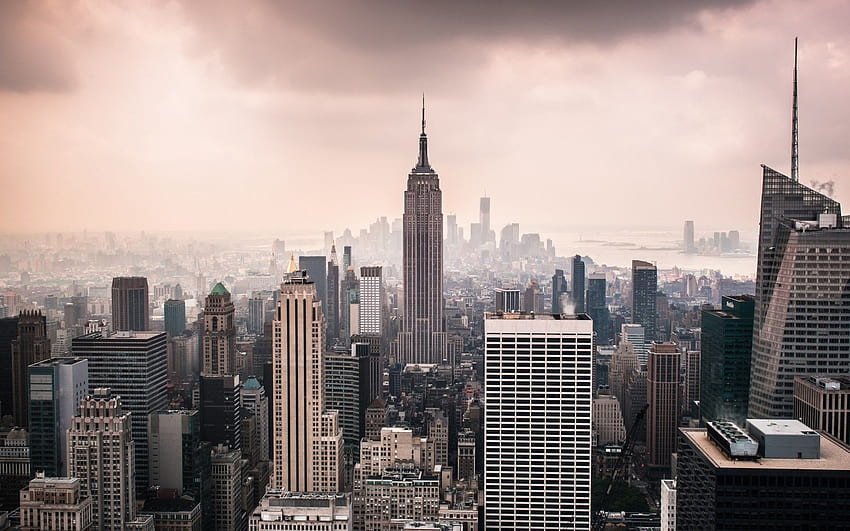 New York City Manhattan Empire State Building, city building HD wallpaper