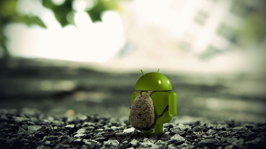 3840x2160 android, robot, backpack , Hi, android robot HD wallpaper