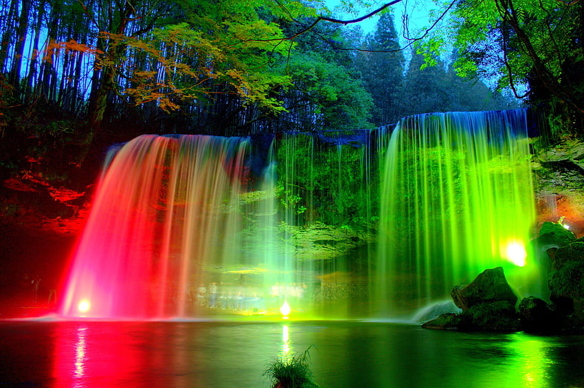 6 Light Waterfall, hidden waterfalls HD wallpaper | Pxfuel