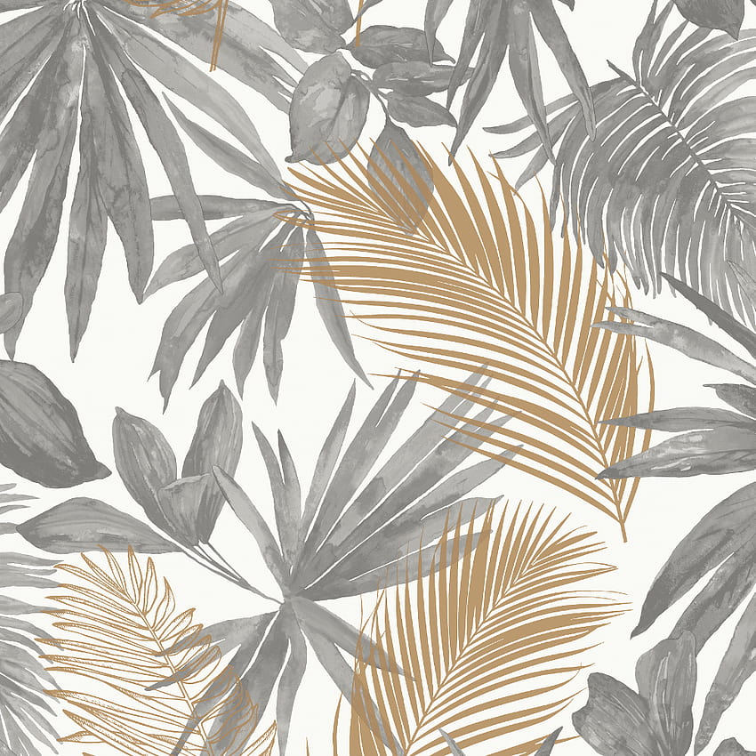 ショップ グランデコ ジャングル トロピカル メタリック パーム ビニール、ヤシの木の葉 HD電話の壁紙