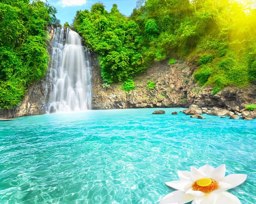 Beautiful Waterfall Nature, amazing waterfall HD wallpaper