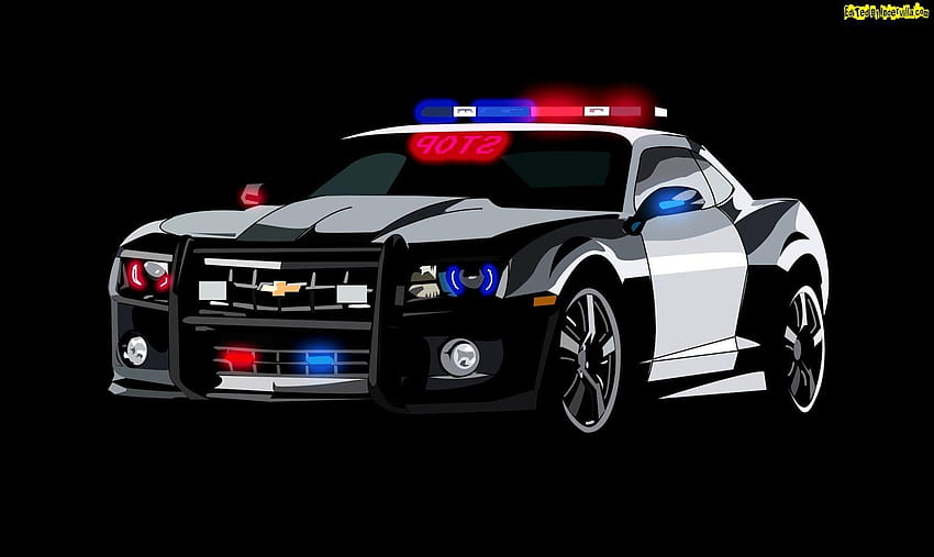 4 Polizei, Streifenwagen HD-Hintergrundbild