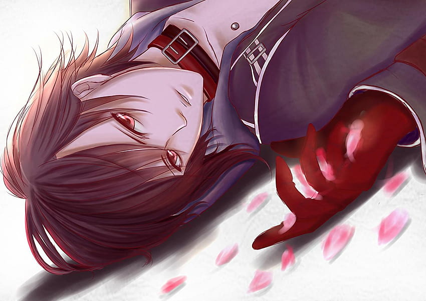 십대 남자 기억 상실증, Shin Anime Petals Glance, 애니메이션 소년 누워 HD 월페이퍼